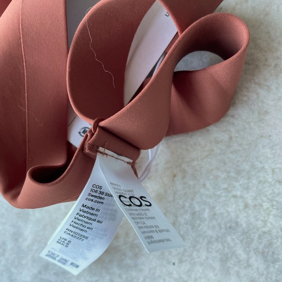 COS, Open-Back Bikini Top, Brown, Size 8 - Picture 8 of 8